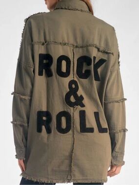 Rock & Roll Oversized Olive Green Jacket